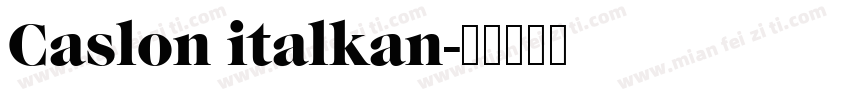 Caslon italkan字体转换
